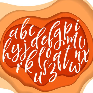 Elle çizilmiş harfler. Yazı ve özel tipografi Tasarımlarınız için. Vektör türü