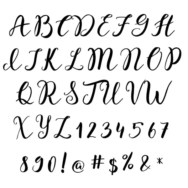 Ručně kreslená písmena. Nápisy a vlastní typografie pro své návrhy. Typ vektoru — Stockový vektor