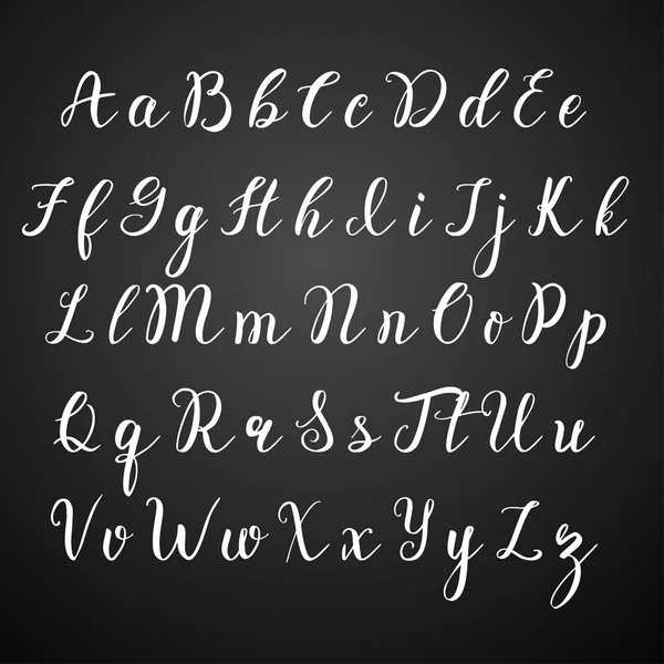 Alfabeto vettoriale disegnato a mano. Lettere di calligrafia per il vostro disegno — Vettoriale Stock