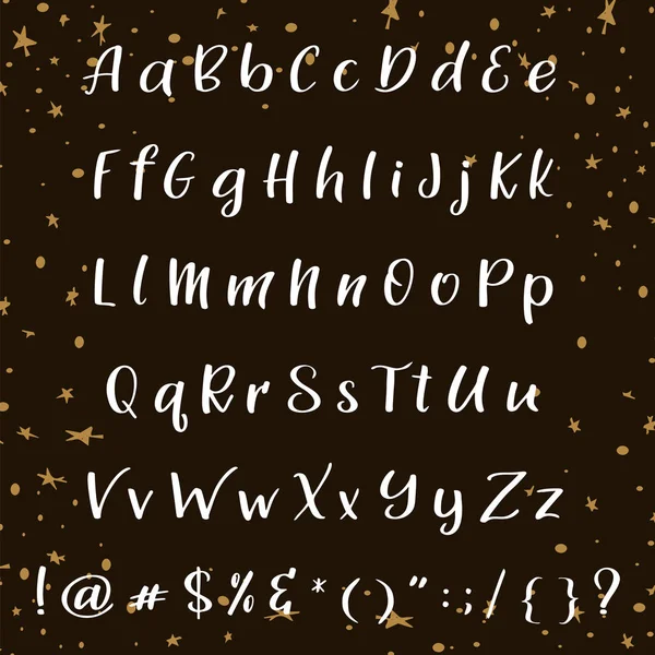 El yazısı hat yazı tipi. Vektör alfabe. El çizilen harf