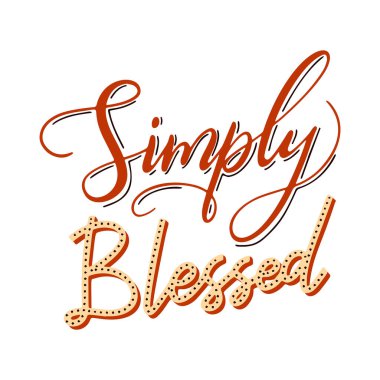 Şükran Günü için tipografi posteri. Renkli dekorlu el çizimi metin. Kart, pankart, davetiye. Vektör illüstrasyonu