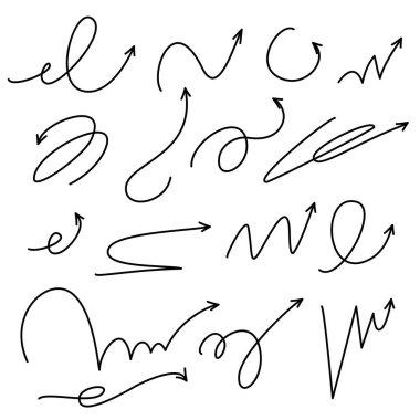 Zıpla, kıvrımlı, sarmal ve kıvrımlı ok çizgileri. Oyuncu el çizimi elementler. Spor için top hareketli yolları da içeriyor. Vektör çizimi izole edildi.