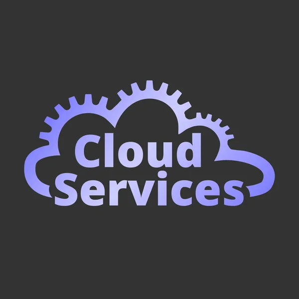 Bulut Servis Logosu Simge Saas Paas Laas Teknoloji Paketlenmiş Yazılım — Stok Vektör