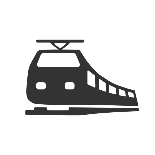Черный Современный Поезд Логотип Изолирован Белом Фоне Элементы Оформления Логотипа — стоковый вектор