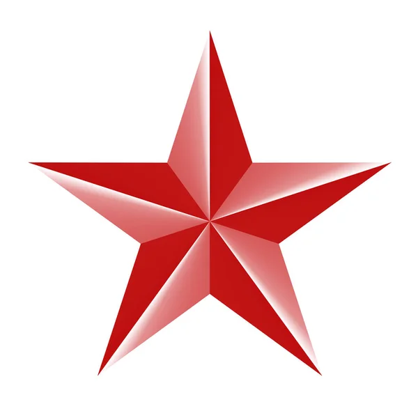 Estrella Roja Icono Aislado Blanco Ilustración Vectorial Para Diseño Urss — Vector de stock