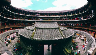 Hakka Tulou Nanjing, Zhangzhou Şehri, Fujian ili, Çin.