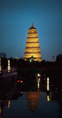 Huashan dağındaki Büyük Vahşi Kaz Pagoda.