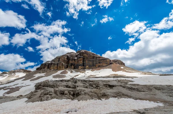 Pico Piz Boe 3152 Macizo Sella Dolomiti Italia Vista Del —  Fotos de Stock