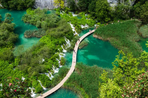 Parque Nacional Plitvice Croacia Europa Increíble Vista Sobre Los Lagos —  Fotos de Stock