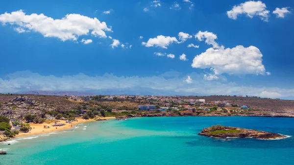 Kalathas Пляж Острова Крит Греція Kalatha Одним Кращих Пляжів Creta — стокове фото