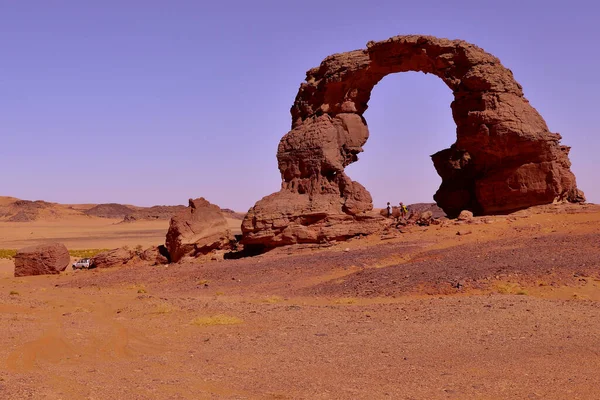 Sahara Desert Algeria Nel Parco Nazionale Tadrart Dune Sabbia Paesaggio — Foto Stock