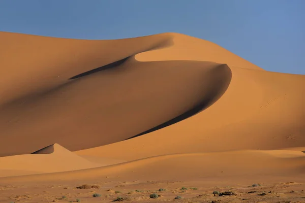 Deserto Saara Argélia Parque Tadrart Com Dunhos Areia Formações Roqueta — Fotografia de Stock