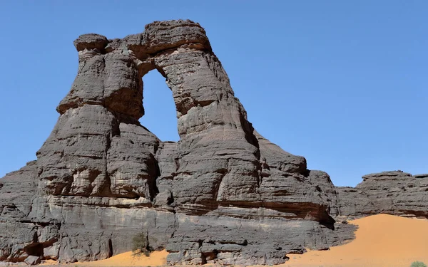 Sahara Deseria Algeria Tadrart National Park 간척지 침소봉대 — 스톡 사진