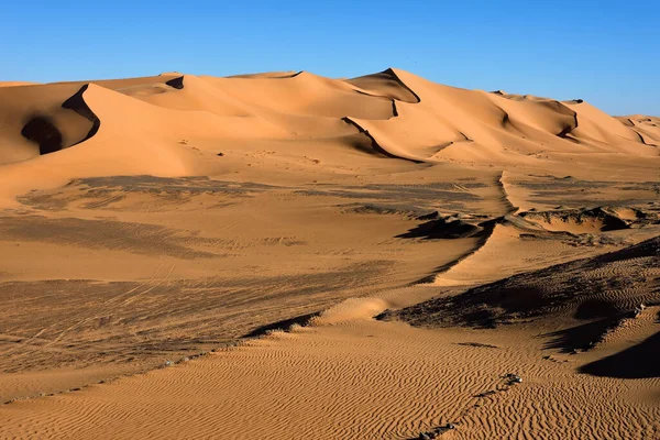 Sahara Desert Algerien Sand Duns Och Desert Landscape — Stockfoto