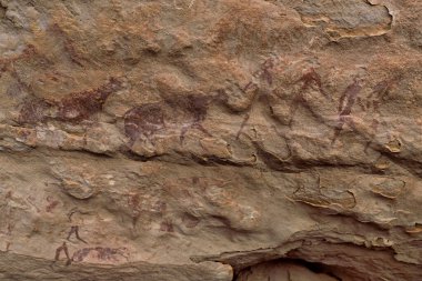 ALGERYA 'DA SAHARA DERİSİNDE GEÇİCİ Kaya Sanatı