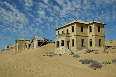 KOLMANSKOP, NAMIBIA 'DA bir hayalet kasaba. Terk Edilmiş Alman Kasabası