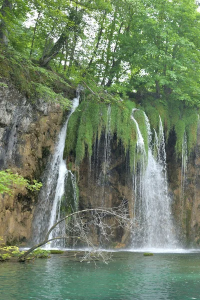 Plitvice Waterfalles Het Nationale Park Kroatië — Stockfoto