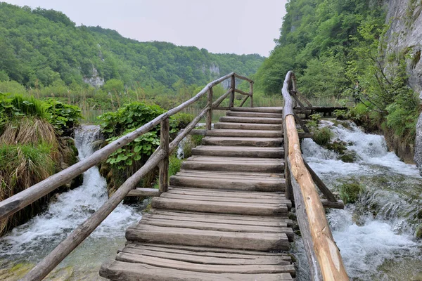 Plitvice Waterfalles Het Nationale Park Kroatië — Stockfoto