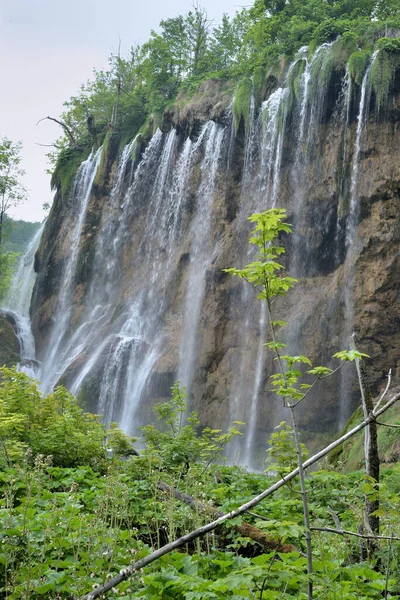 Plitvice Waterfalls Dans Parc National Croatie — Photo