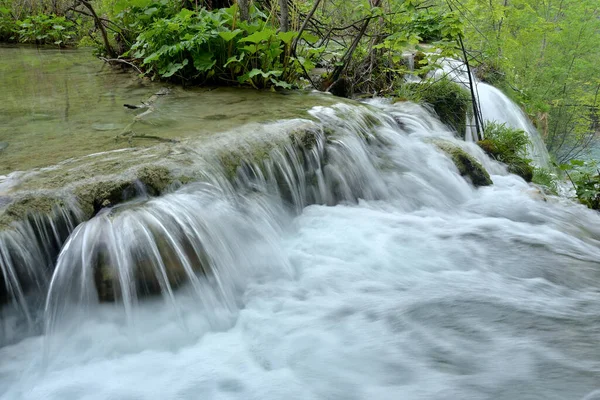 Plitvice Laken Waterfallen Het Nationale Park Kroatië — Stockfoto