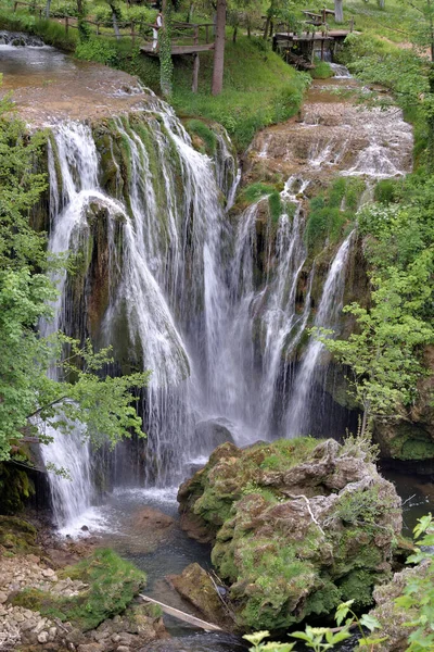 Rastoke Waterfalls Town Slunj Chorvatsko — Stock fotografie