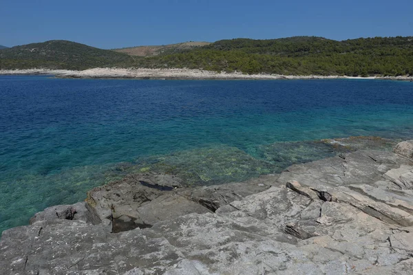 Rocky Wild Beach Island Vis Croatia — Stock Photo, Image