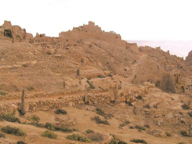 Libya 'daki QASR NALUT. Berber Kasabası. TRADITİON MİRKETESİ