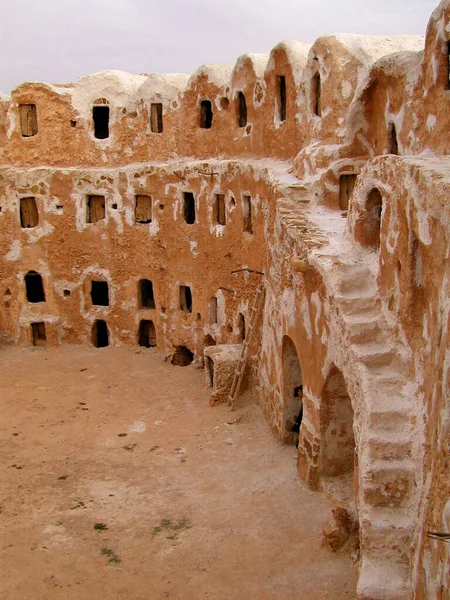 Qasr Haj Berber Castle Libya Arquitectura Tradicional — Fotografia de Stock