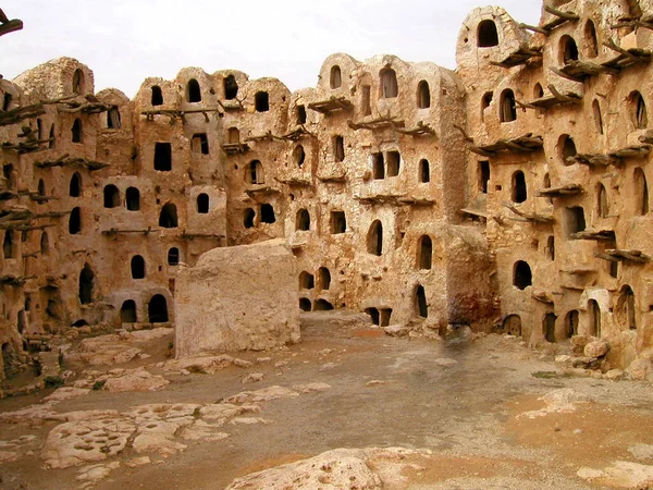 Qasr Kabaw Libia Berber Castle Arquitectura Tradicional África Del Norte —  Fotos de Stock