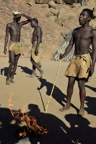 Deserto Namíbia Membros Tribunal Damara — Fotografia de Stock