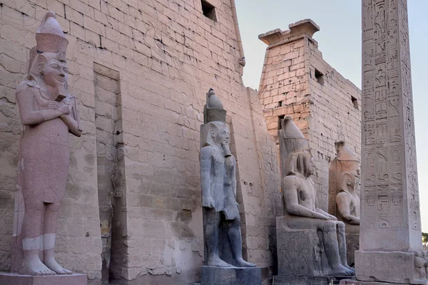 Luxor Temple Egypt Ancient Egyptiska Statuer — Stockfoto