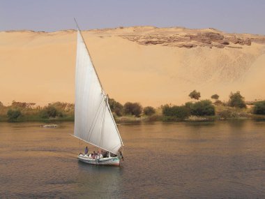 ASWAN, EJİPT- NILE Nehrinde Tekne ile Yolculuk