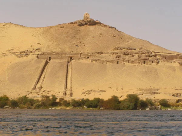 Aswan Egypt Sailing Boat Nile Рік — стокове фото