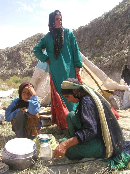 Nomades Iran Dans Province Des Lars — Photo