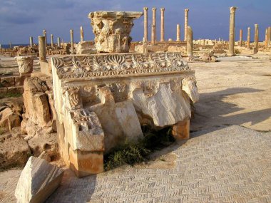 SABRATHA, LİBYA. ROMAN VE EVE HRİSTAN Yıkıntıları