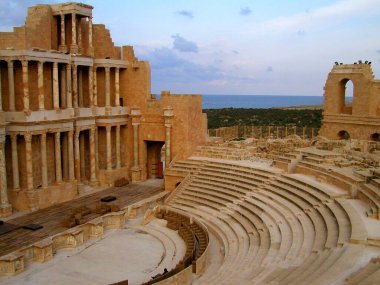 SABRATHA, LİBYA. ROMAN VE EVE HRİSTAN Yıkıntıları