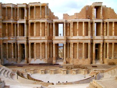 SABRATHA, LİBYA. ROMAN VE EVE HRİSTAN Yıkıntıları
