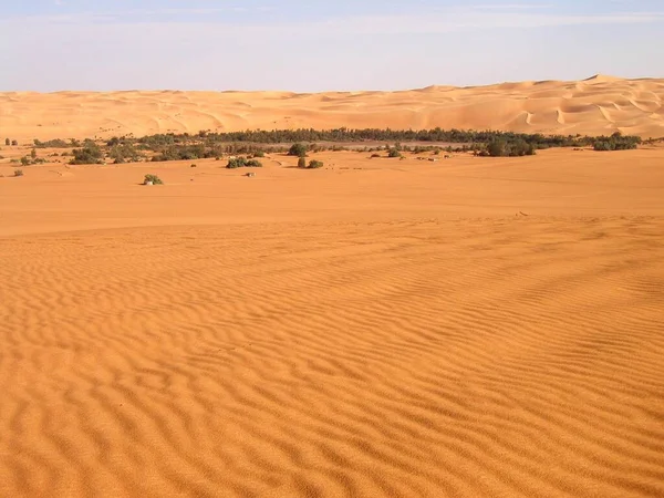 萨哈拉设计接近Sebha Oasis Libya Safari Desert Dunes — 图库照片