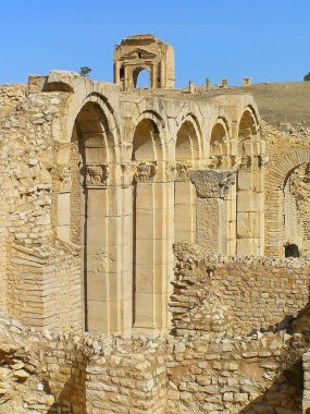 MAKTHAR, TUNISIA. Antik Makaris. ROMAN VE EVE HRİSTAN Yıkıntıları. 