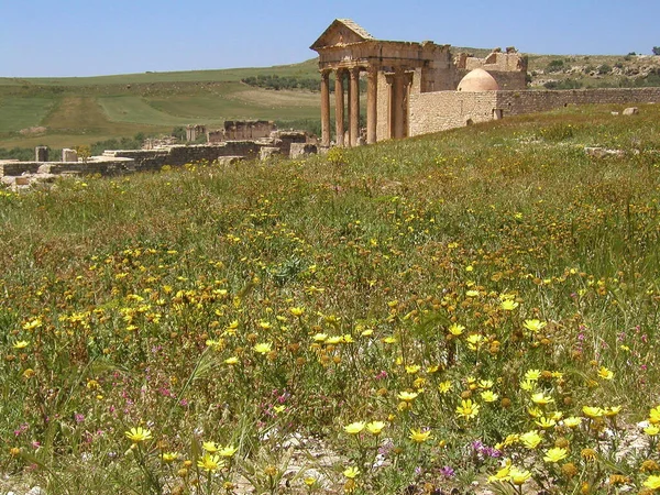 Dougga Ruinas Romanas Cristianas Primeras Túnez — Foto de Stock