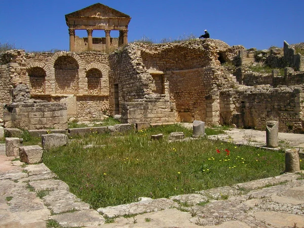 Dougga Romano Diversos Cristãos Tunísia — Fotografia de Stock