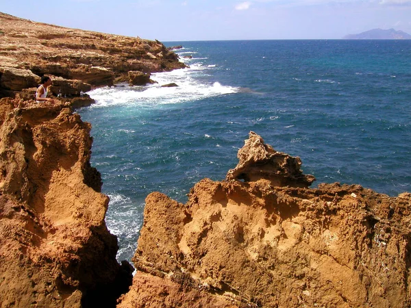 Haouaria Cap Bon Tunisia Rocky Coastline — Stock fotografie