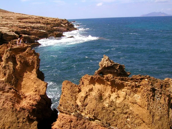 Haouaria Cap Bon Tunisia Rocky Coastline — Stock fotografie