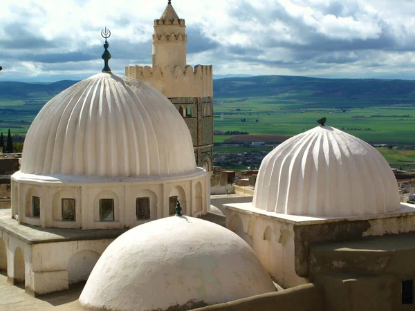 Det Kef Tunisien Panoramisk Visa Med Great Mosque — Stockfoto