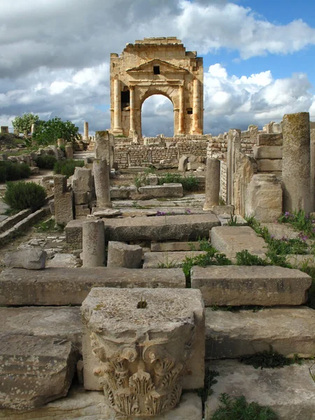 Makthar Tunisia Ancient Maktaris Romeine Earlijke Christische Ruinen — Stockfoto