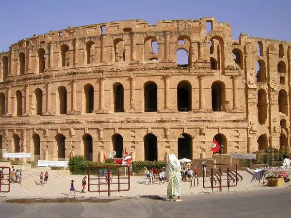 Grekland Jem Roman Amfitheatre Tunisien — Stockfoto