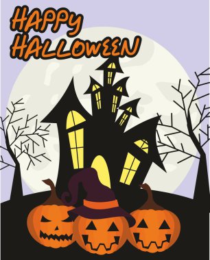 Cadılar Bayramı tebrik kartı vektör bayramı 2