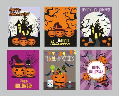 Cadılar Bayramı için vektör seti