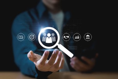 Human Resources Recruitment Team Employee Management Business Concepts Global Structured Relationship Management Recruitment Concepts