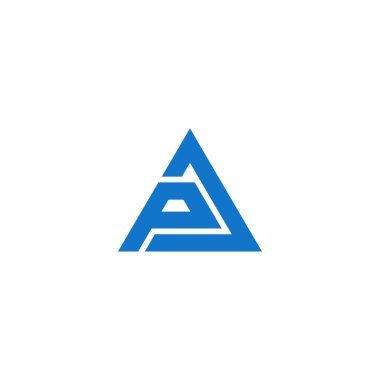 AP monogram harflerinin baş harflerinin logosu. Evrensel sembol vektör tasarımı.
